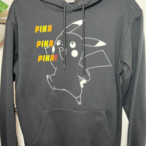 Pokemon Mens Long Sleeve Black Sweatshirt Hoodie Size Small - Picture 2 of 6